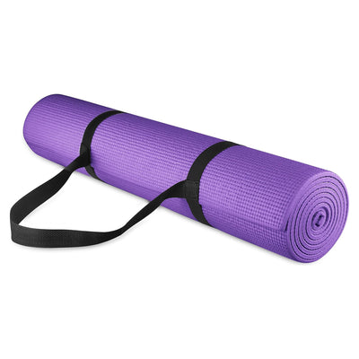 Fitvids 1/4” High Density Thick Non Slip Workout Yoga Mat & Carry Strap (Used)