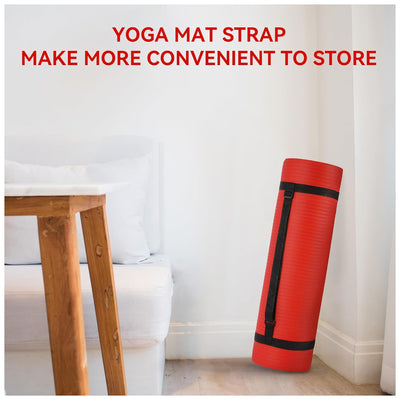Fitvids 1/2-Inch Thick High Density Exercise Yoga Mat with Carrying Strap (Used)