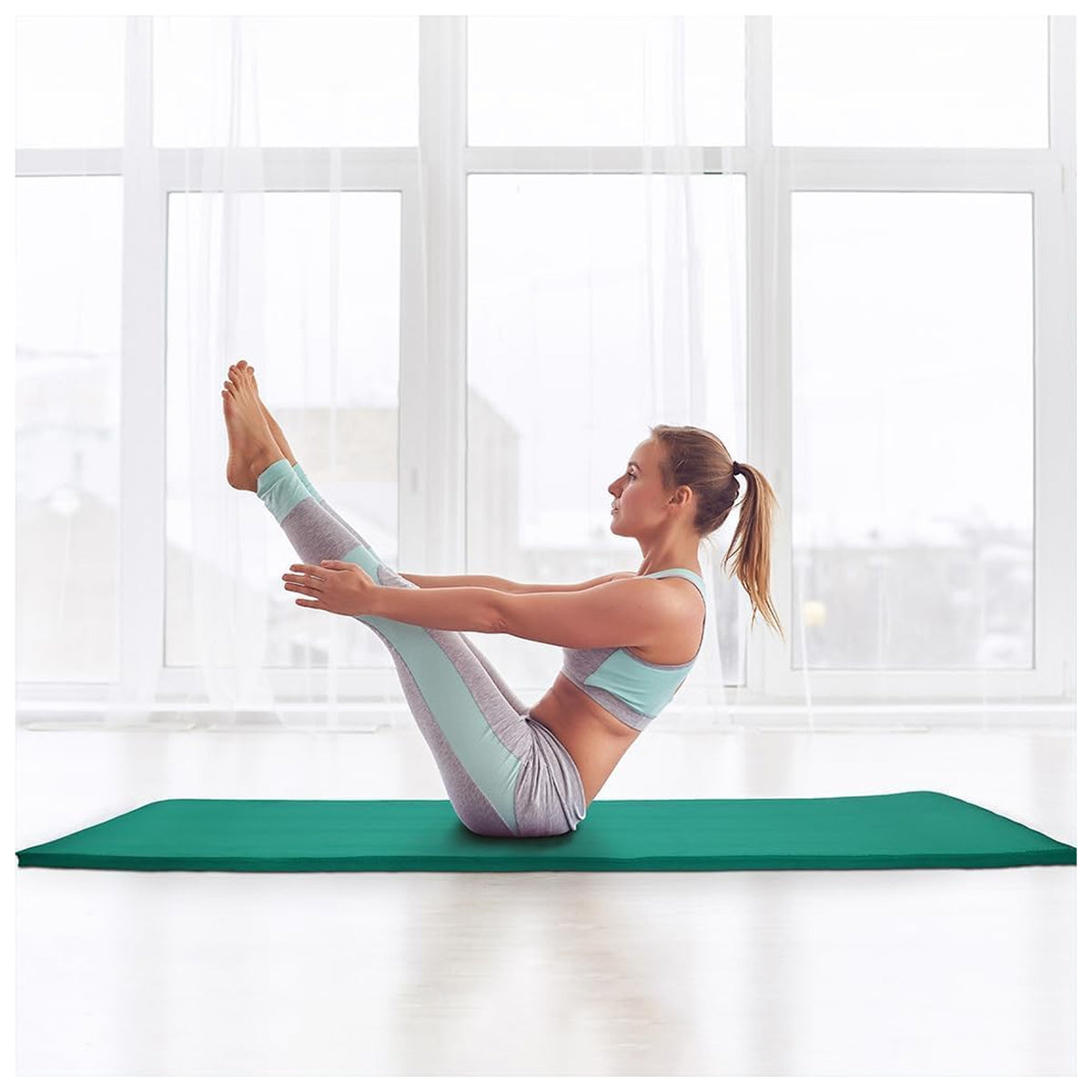 Fitvids 1/2-Inch Thick High Density Exercise Yoga Mat, Carrying Strap (Used) - VMInnovations