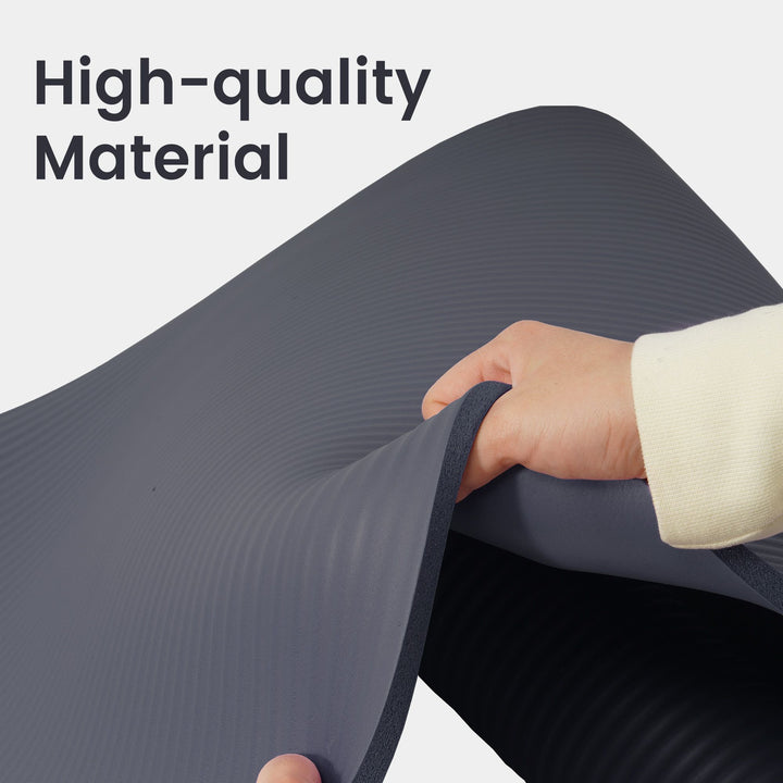 Fitvids 1/2" Thick High Density Exercise Yoga Mat, Carrying Strap (Open Box) - VMInnovations