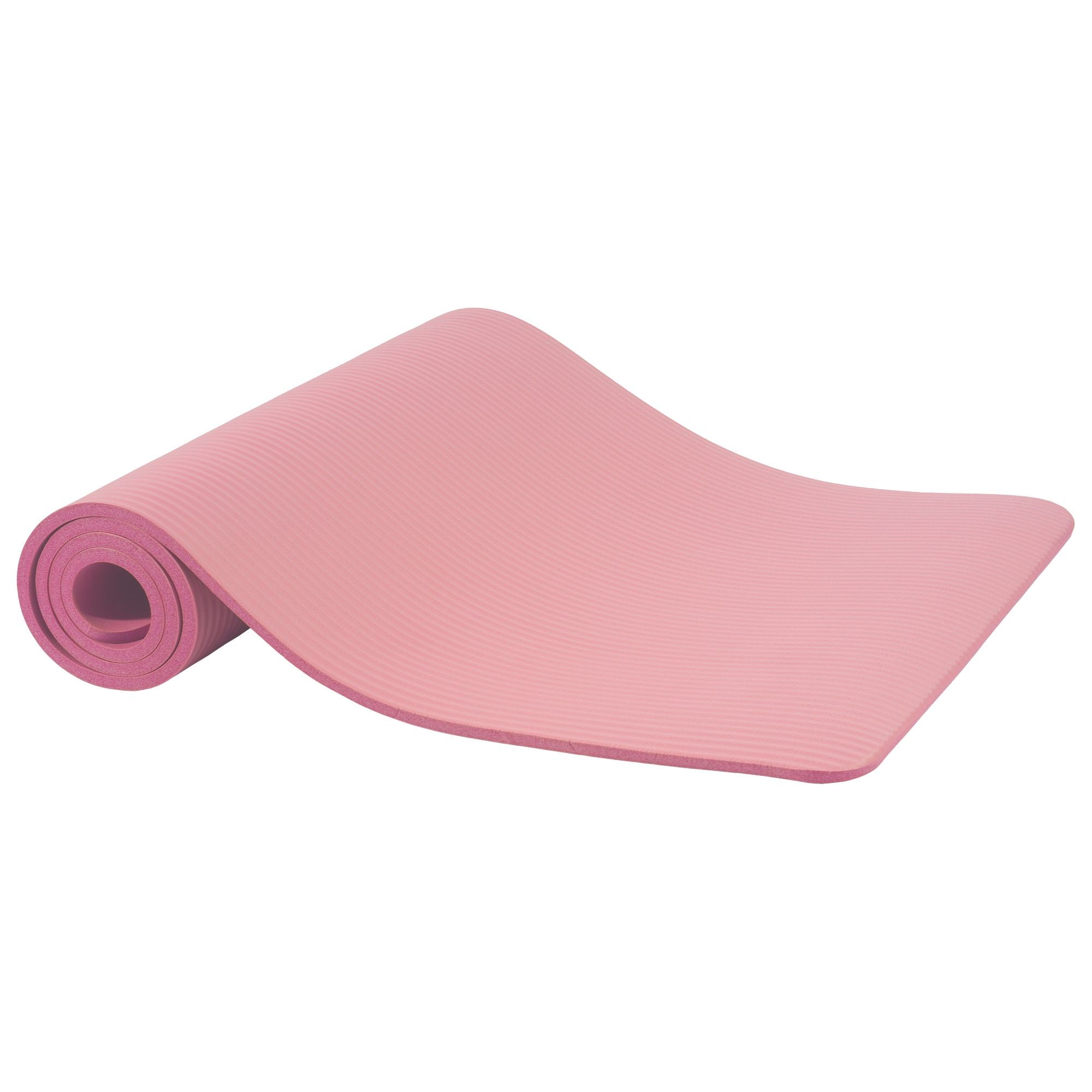 Fitvids 1/2" Thick High Density Exercise Yoga Mat, Carrying Strap, Pink (Used)