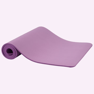 Fitvids 1/2" Thick High Density Exercise Yoga Mat, Carrying Strap, Purple (Used) - VMInnovations