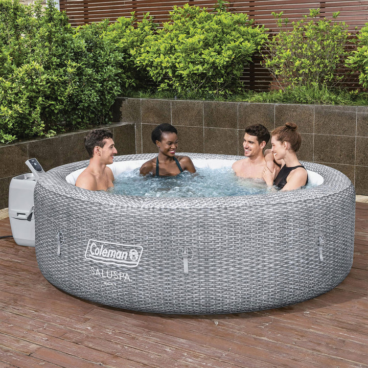 Coleman Sicily 5-7 Person AirJet Inflatable Hot Tub with EnergySense Cover, Grey