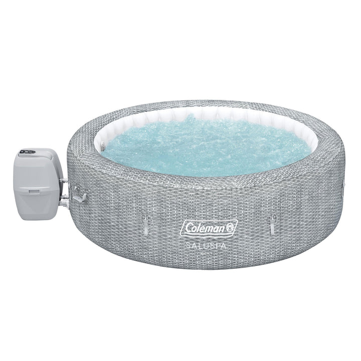 Coleman Sicily 5-7 Person AirJet Inflatable Hot Tub with EnergySense Cover, Grey