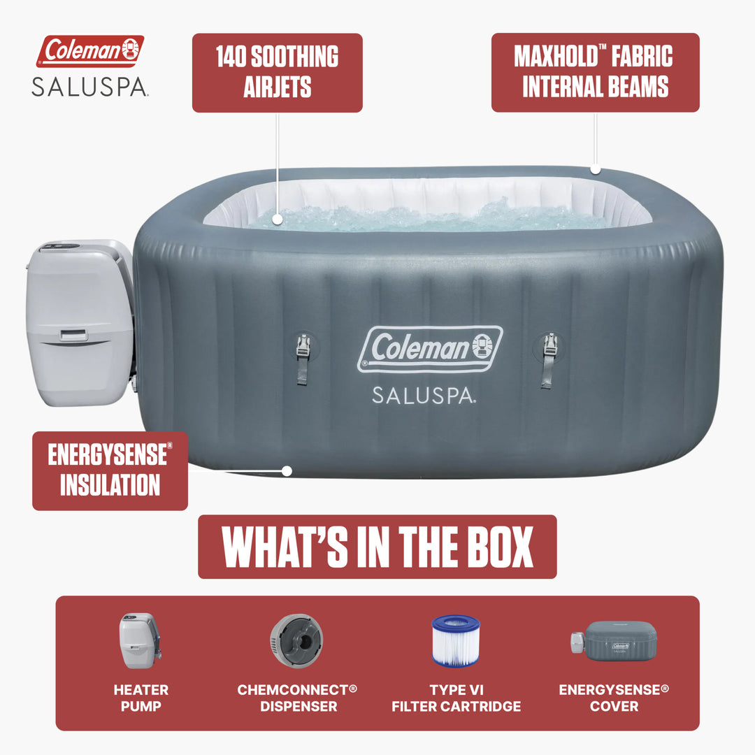Coleman Hawaii Energy-Efficient Inflatable Hot Tub 4-6 Person with App-Control - VMInnovations