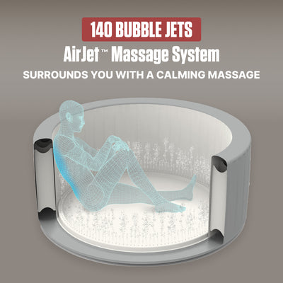 Coleman SaluSpa  AirJet Inflatable Hot Tub w/EnergySense Cover, (Used) - VMInnovations