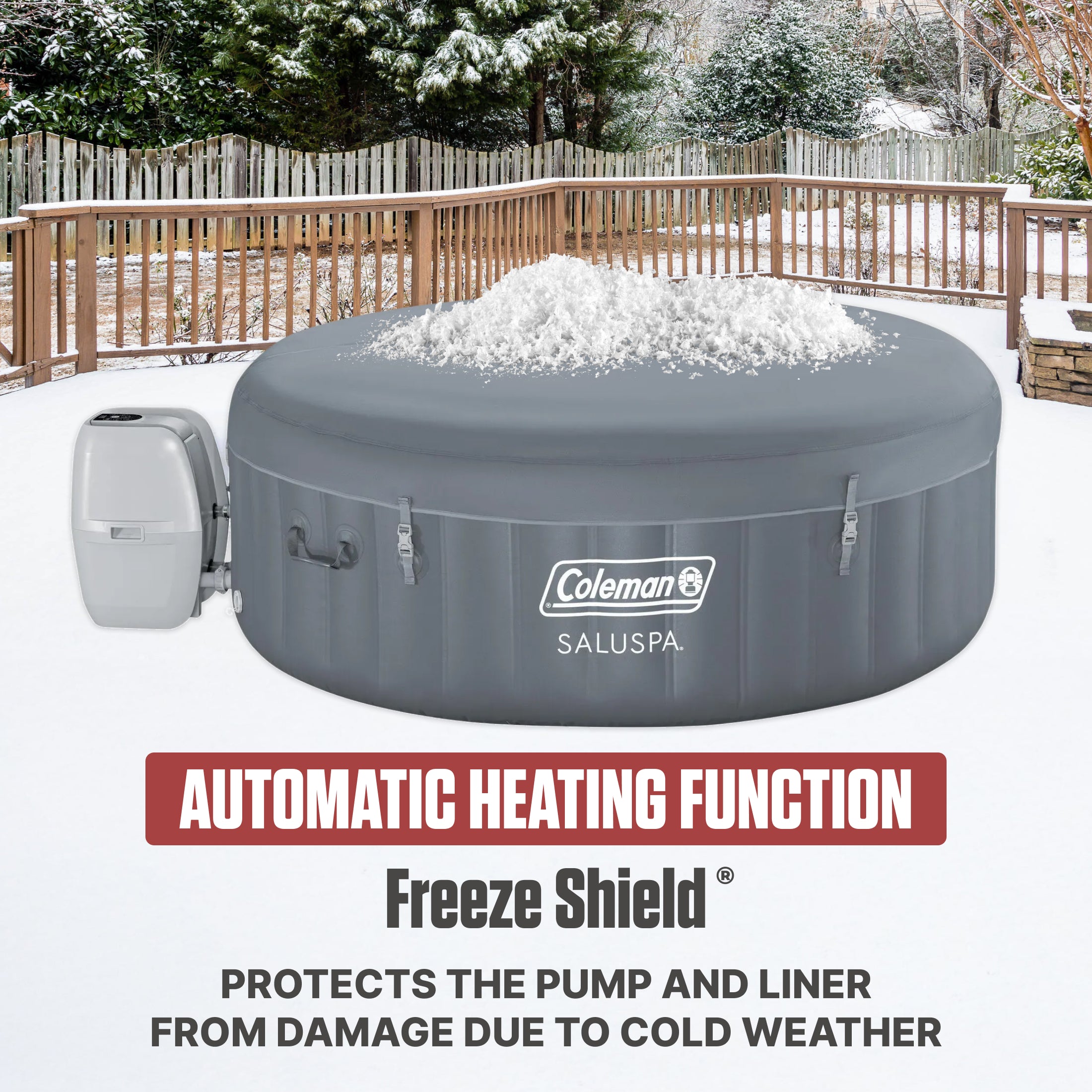 Coleman SaluSpa  AirJet Inflatable Hot Tub w/EnergySense Cover, (Used) - VMInnovations