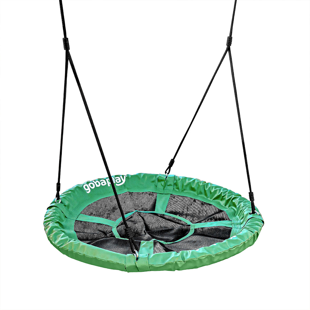 gobaplay FlyMax Saucer Tree Swing, 40" Round Outdoor Platform Saucer Seat, Green