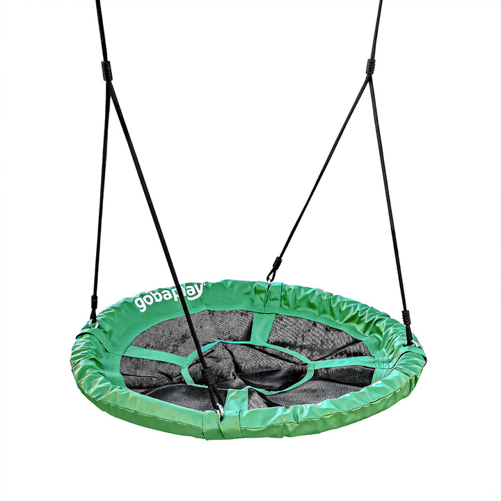 gobaplay FlyMax Saucer Tree Swing, 40" Round Outdoor Platform Saucer Seat, Green