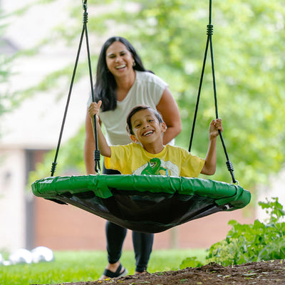gobaplay FlyMax Saucer Tree Swing, 40" Platform Saucer Seat, Green (Open Box)