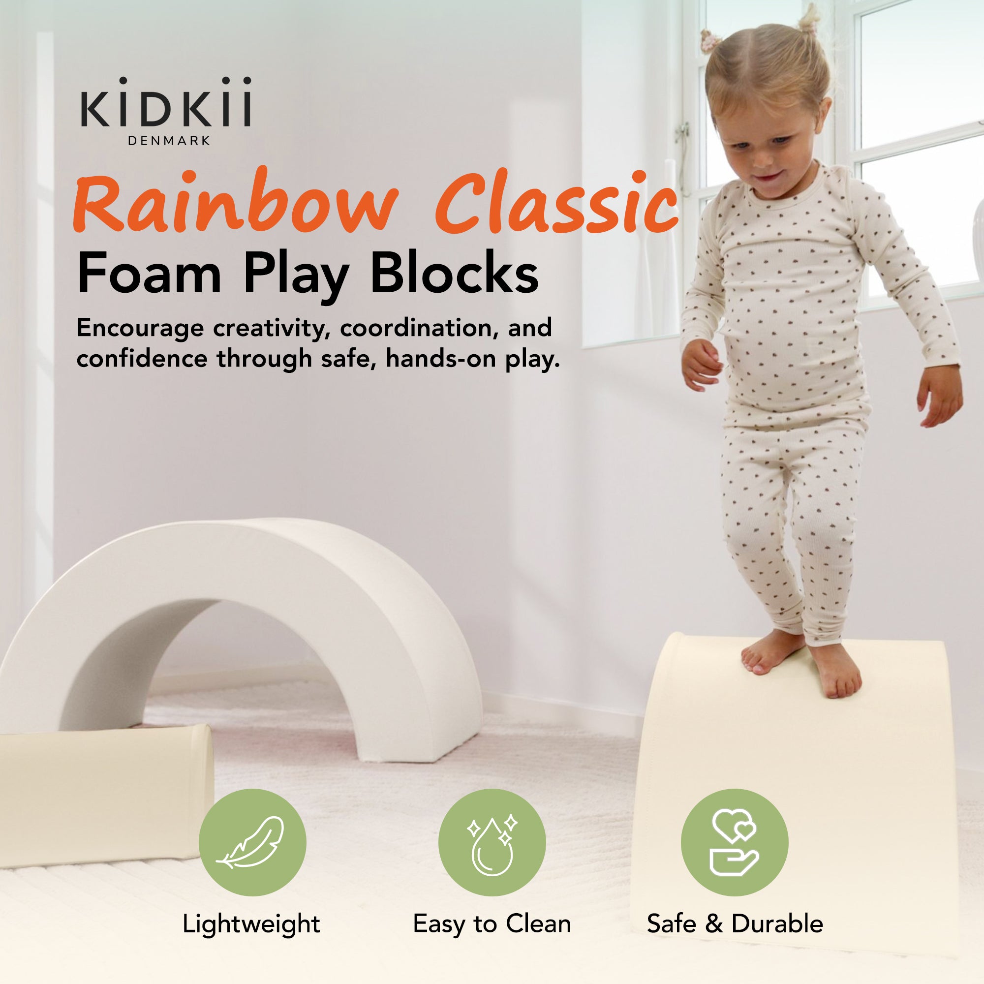 KIDKII Rainbow Classic Foam Play Blocks, Climber Set for Toddlers (Open Box) - VMInnovations