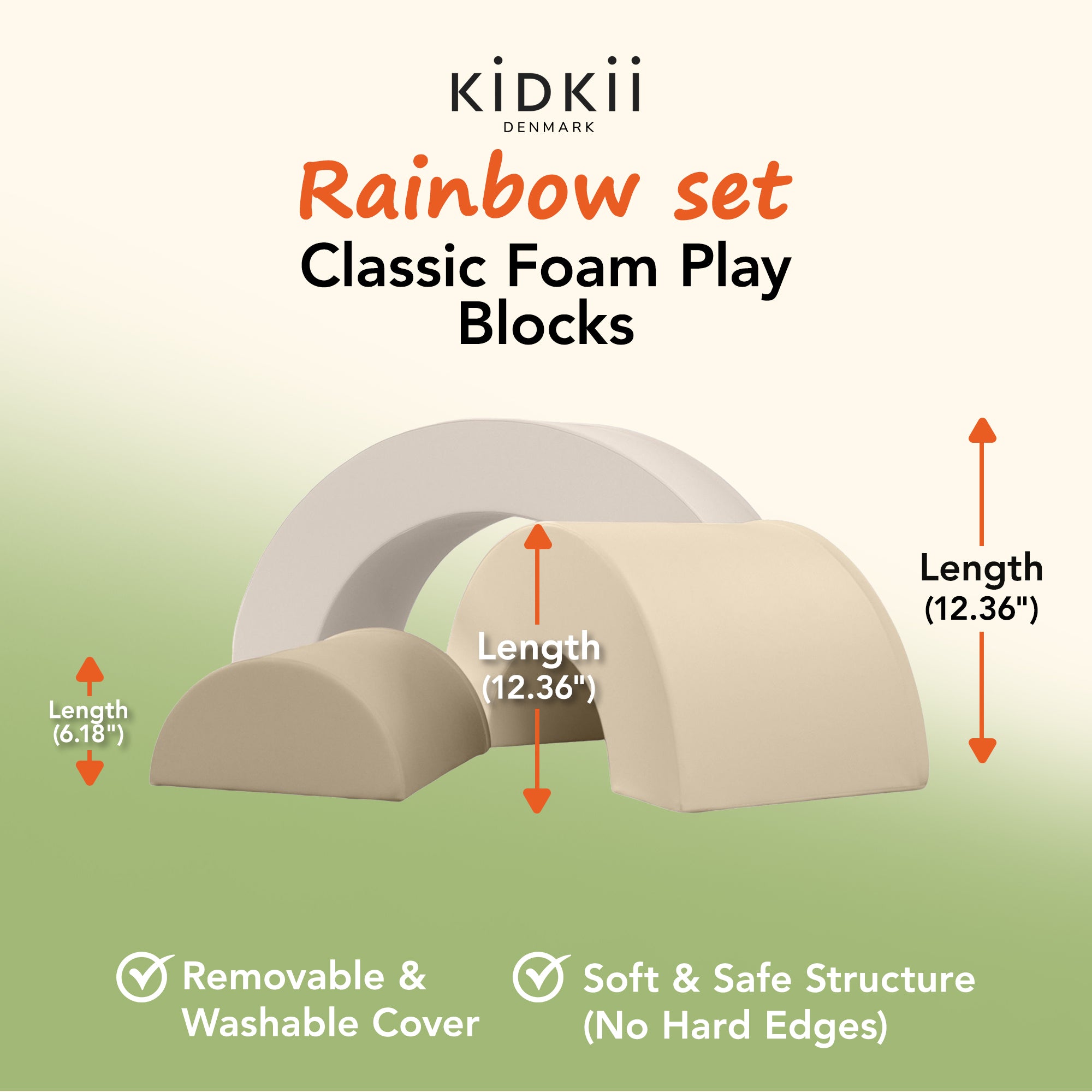 KIDKII Rainbow Classic Foam Play Blocks, Climber Set for Toddlers (Open Box) - VMInnovations