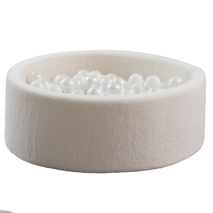 KIDKII Round Ball Pit Soft Teddy Play Toy for Toddlers, 200 Balls (Open Box)