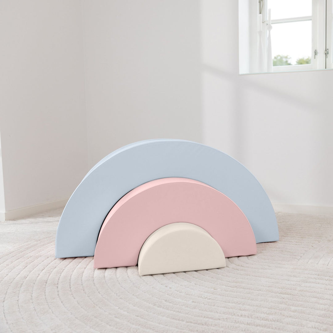 KIDKII Rainbow Classic Foam Play Blocks, Indoor Climber Set for Toddlers, Pastel