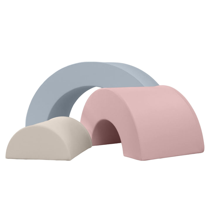 KIDKII Rainbow Classic Foam Play Blocks, Indoor Climber Set for Toddlers, Pastel