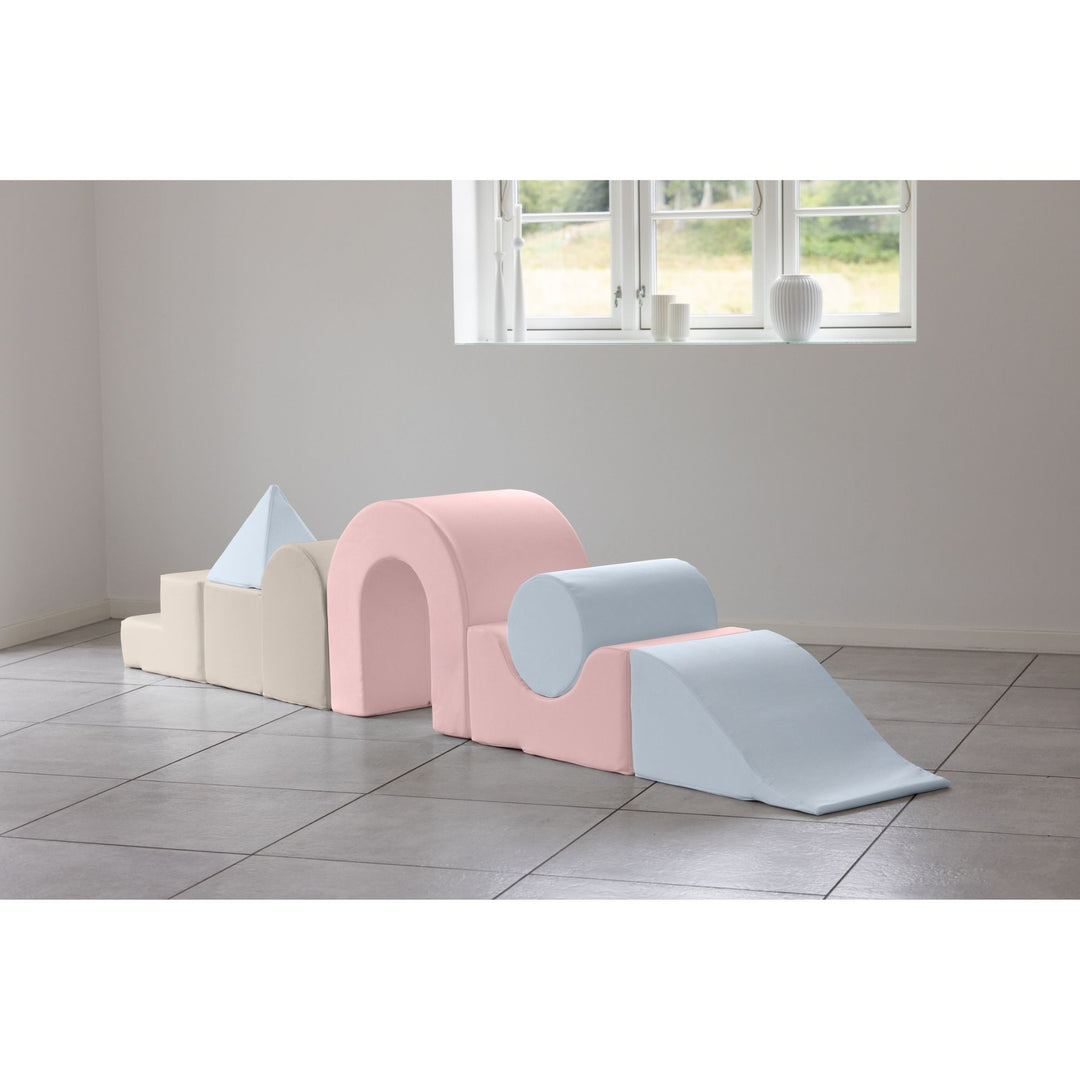 KIDKII Lux Play Set 7-Piece Foam Climbing & Motor Skill Play Kit, Pastel Mix