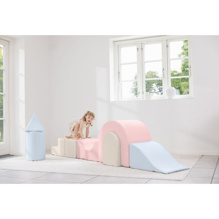 KIDKII Lux Play Set 7-Piece Foam Climbing & Motor Skill Play Kit, Pastel Mix