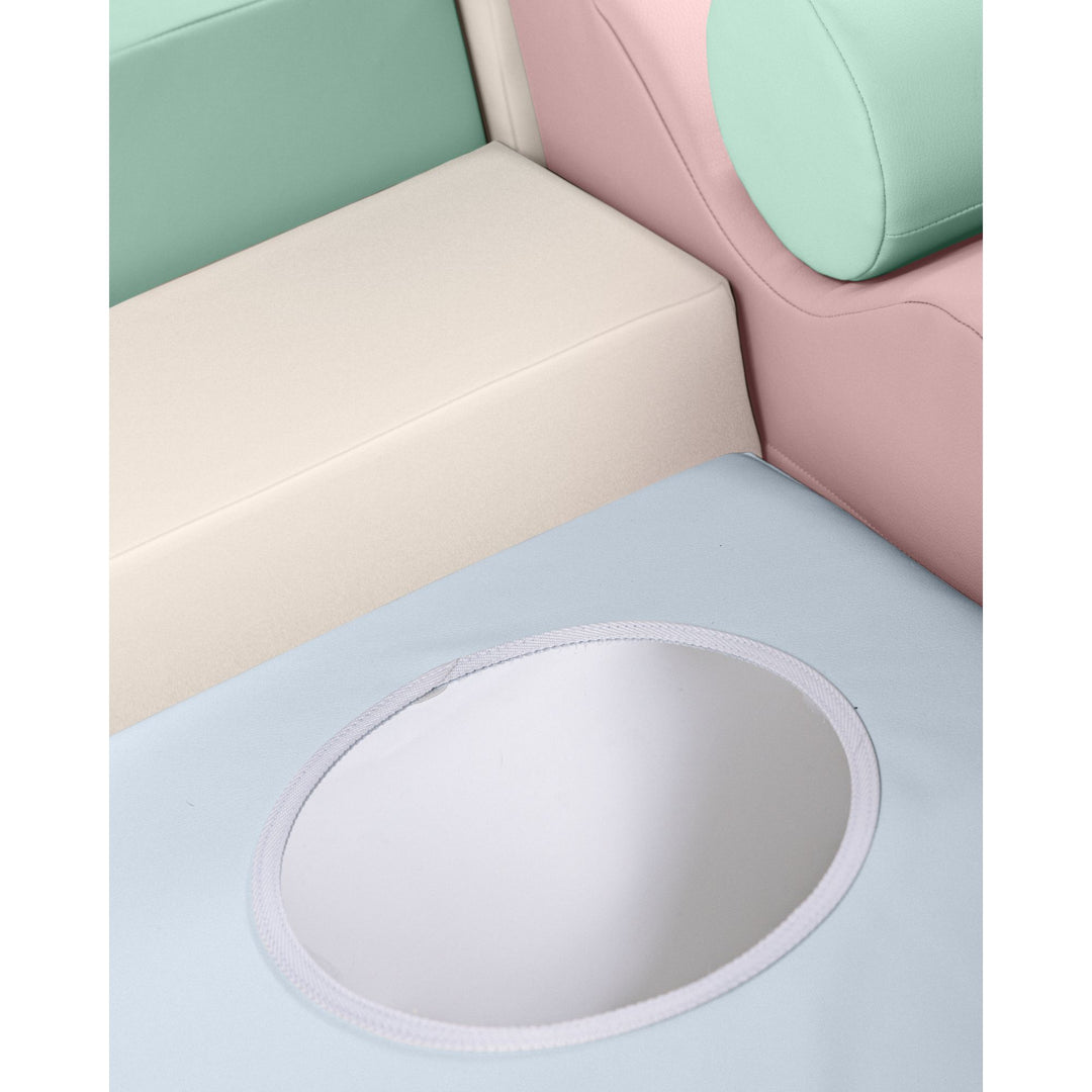 KIDKII 6 Piece Mirror Soft Play Foam Climbing Sensory Blocks Toddler Toy, Pastel