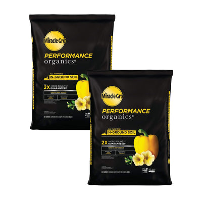 Miracle-Gro 2 Pack Organic Inground Garden Soil Quick Release Natural Fertilizer