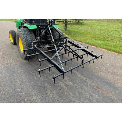 Field Tuff Spike Drag, Durable Tow-Behind Steel for Compact Tractors, 72", Black