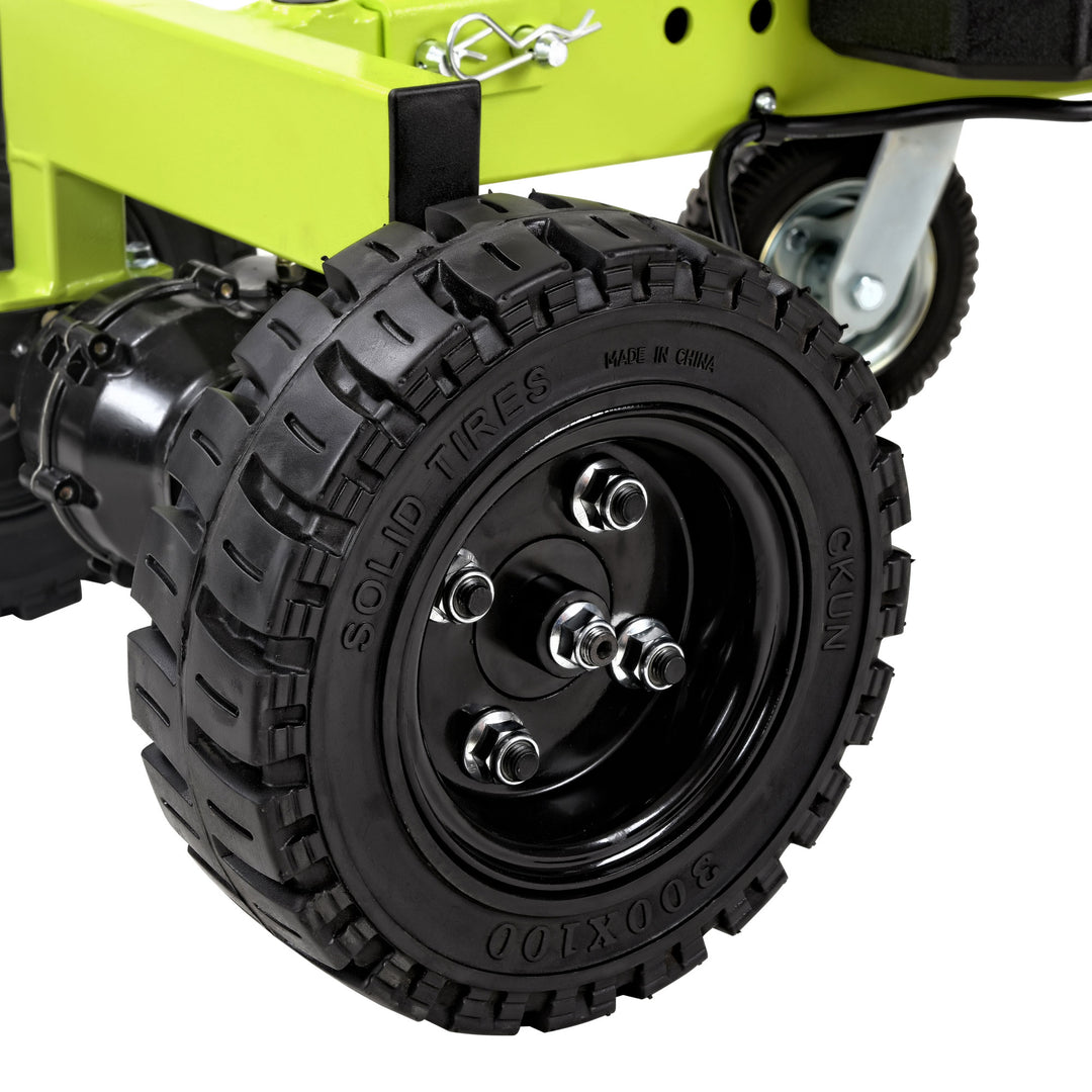 Tow Tuff Electric Trailer Dolly, 24V Motor, Adjustable Hitch, 4500 Lb Cap, Green