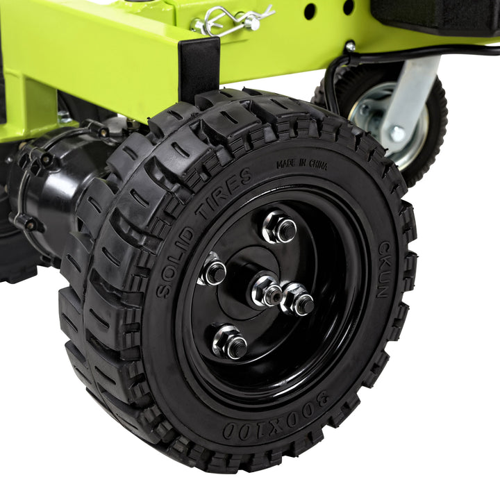 Tow Tuff Electric Trailer Dolly, 24V Motor, Adjustable Hitch, 4500 Lb Cap, Green