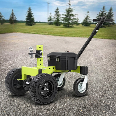 Tow Tuff Electric Trailer Dolly, 24V Motor, Adjustable Hitch, 4500 Lb Cap, Green - VMInnovations
