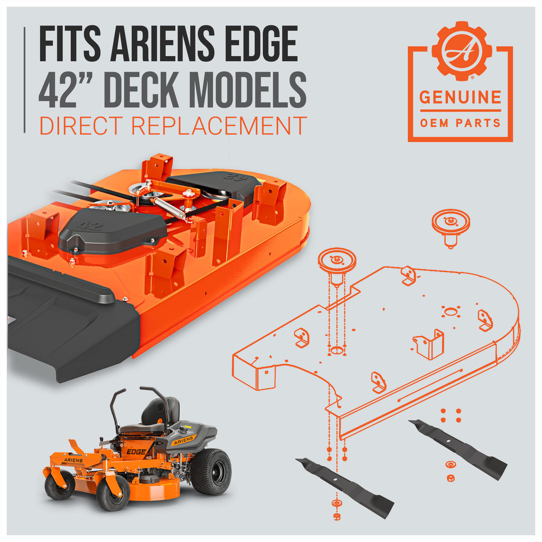 Ariens 2 Pack Alloy Steel High-Lift 21" Mower Blades for 42" Deck EDGE Models