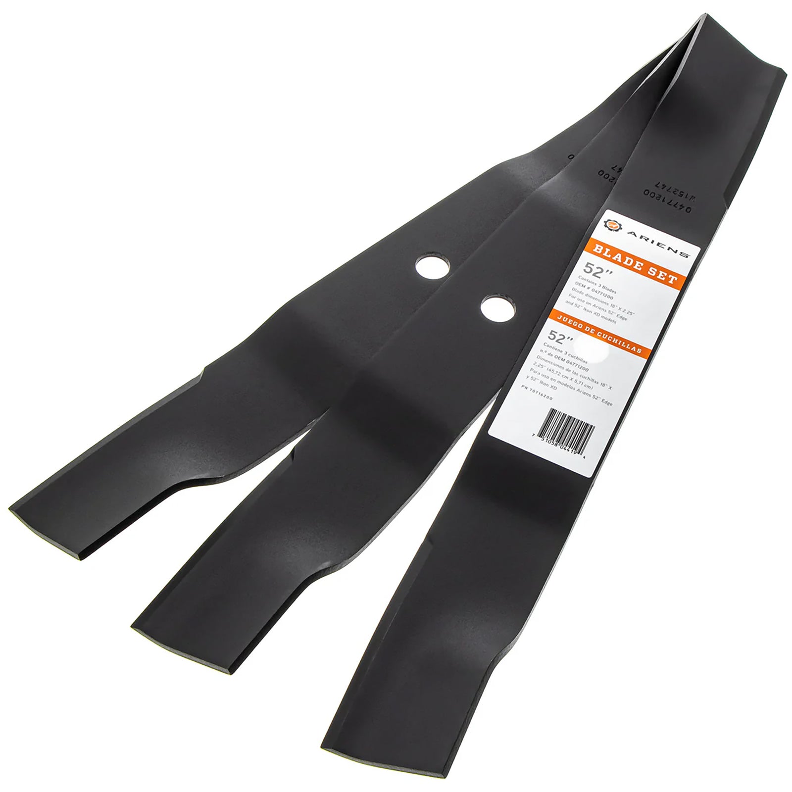 Ariens 3 Pack Alloy Steel High-Lift 18" Mower Blades for 52" Deck (Open Box) - VMInnovations