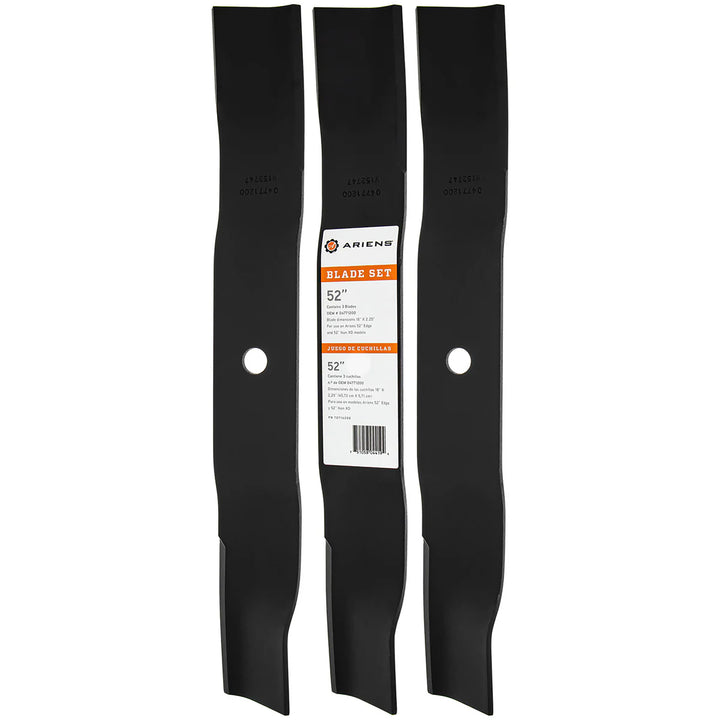 Ariens 3 Pack Alloy Steel High-Lift 18" Mower Blades for 52" Deck IKON XD & EDGE