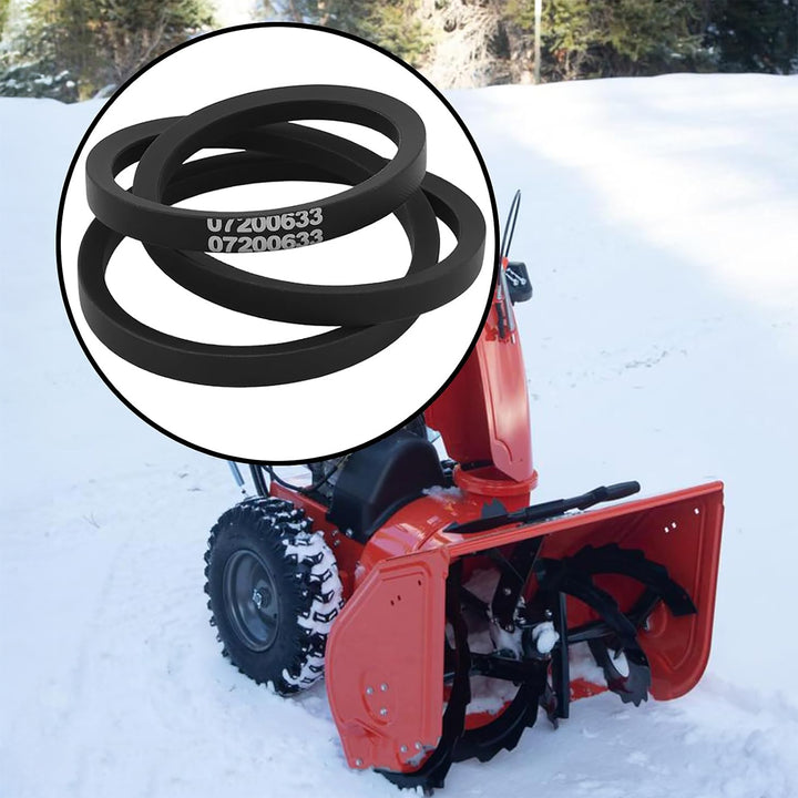 Ariens 2 Pack Raw Edge V Belt Snow Blower Attachment, Replacement Part, Black