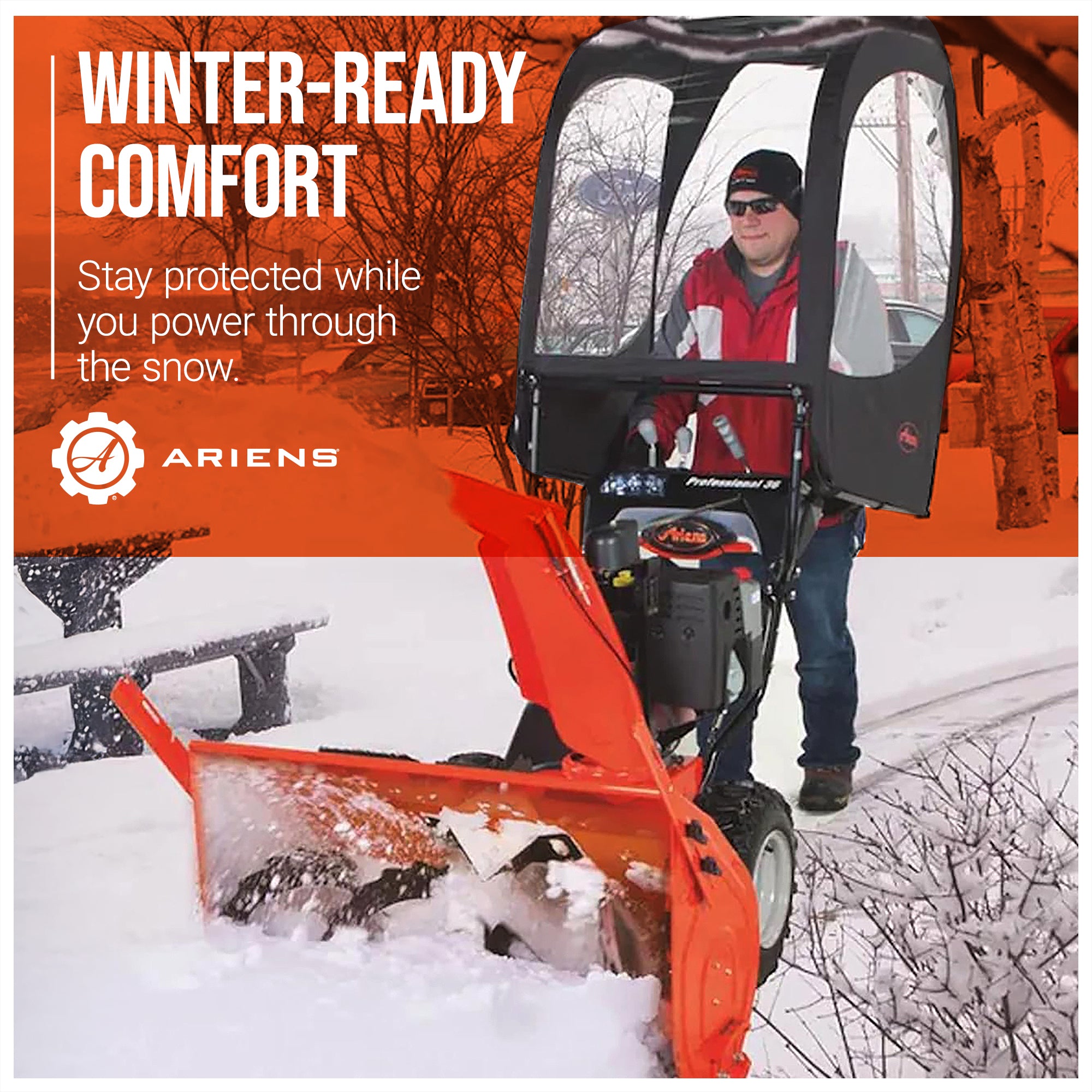 Ariens Snow Cab Enclosure Kit for 2-Stage SNO-THRO and Power Brush Snowblowers - VMInnovations