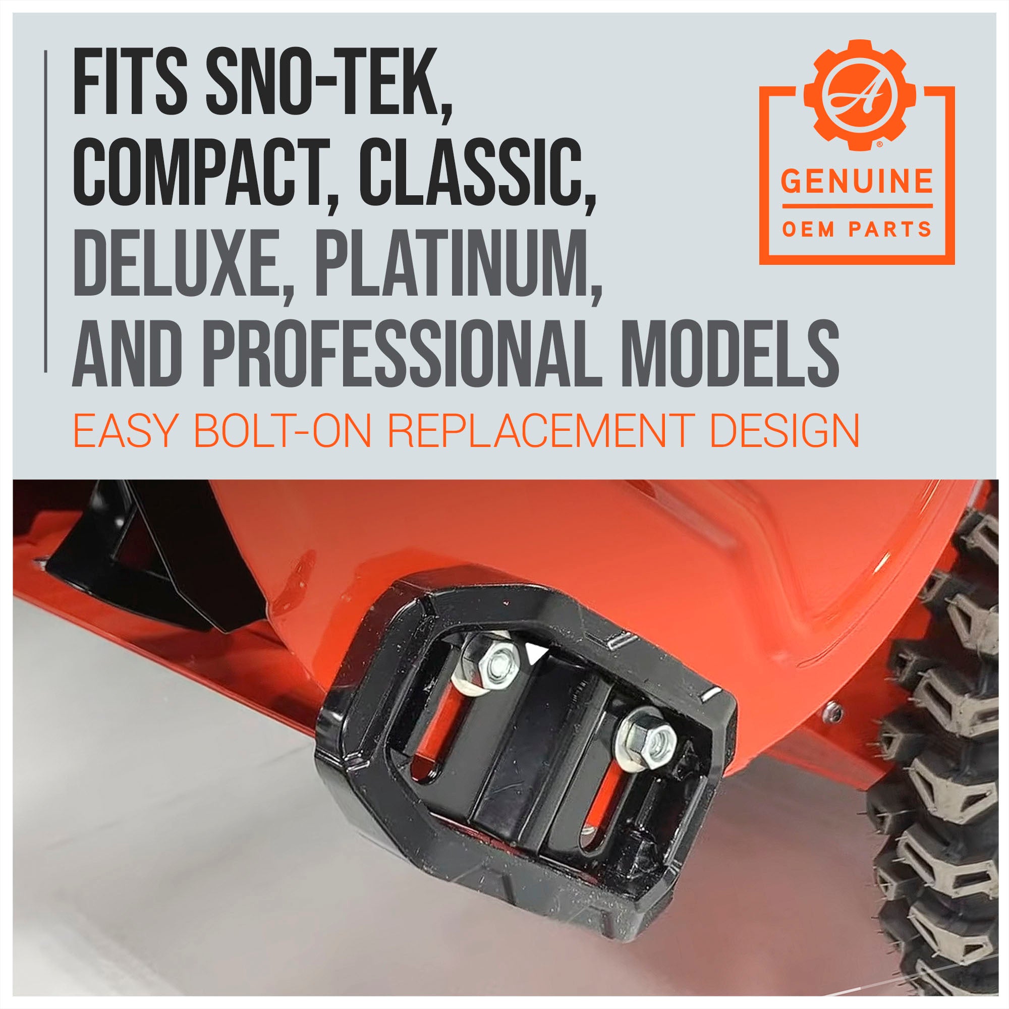 Ariens Set of 2 Reversible Composite Skid Shoe Kit, Snowblower Replacement Parts