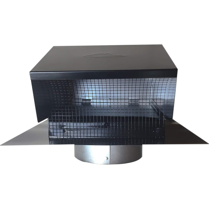 Builder's Best Galvanized Steel Roof Vent Cap with 4" Collar & Removable Screen