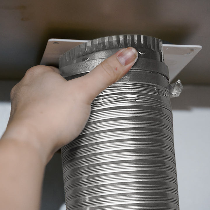 Builder's Best SAF-T Metal Single Elbow Dryer Vent Duct Kit, 4" Diameter, 8-Feet