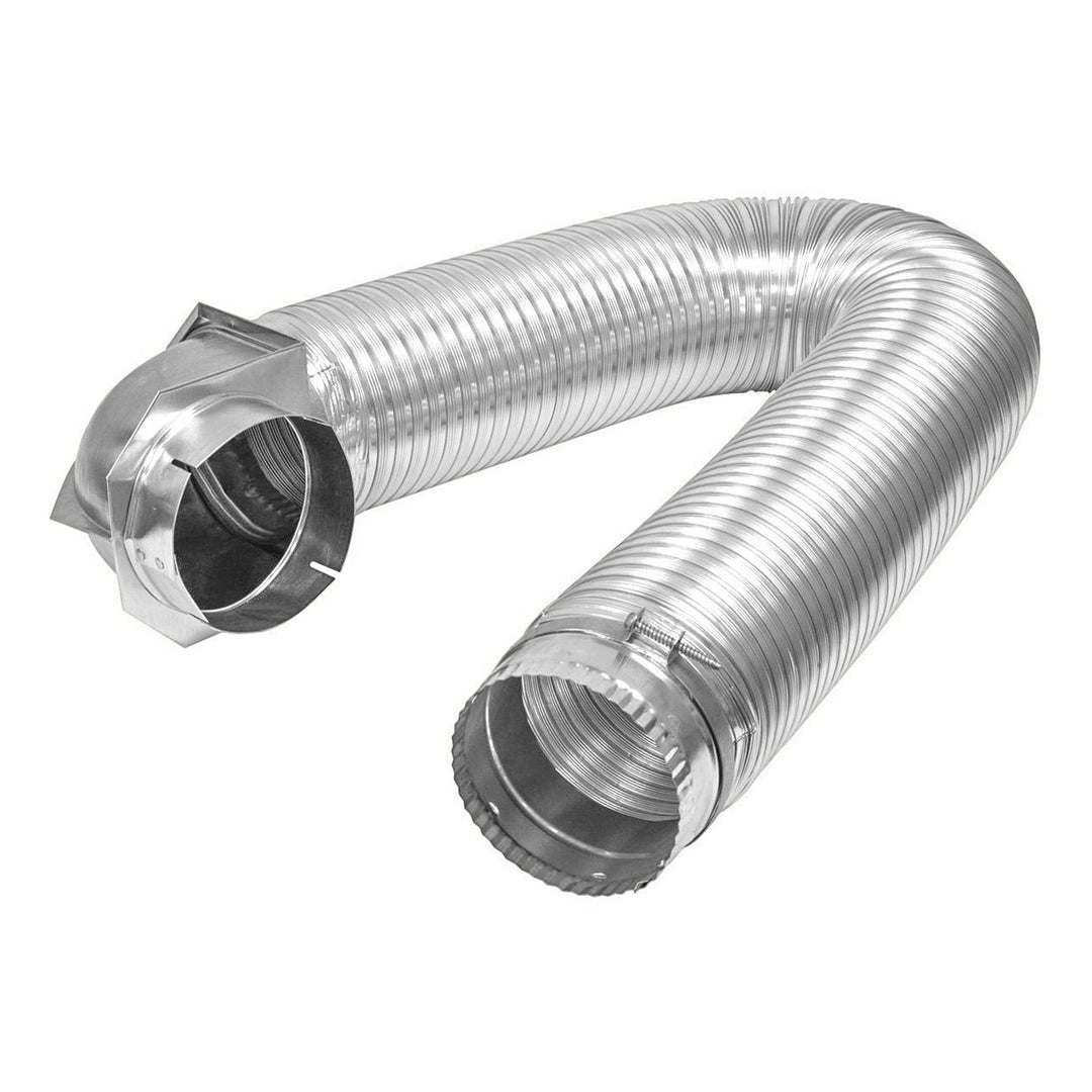 Builder's Best SAF-T Metal Single Elbow Dryer Vent Duct Kit, 4" Diameter, 8-Feet