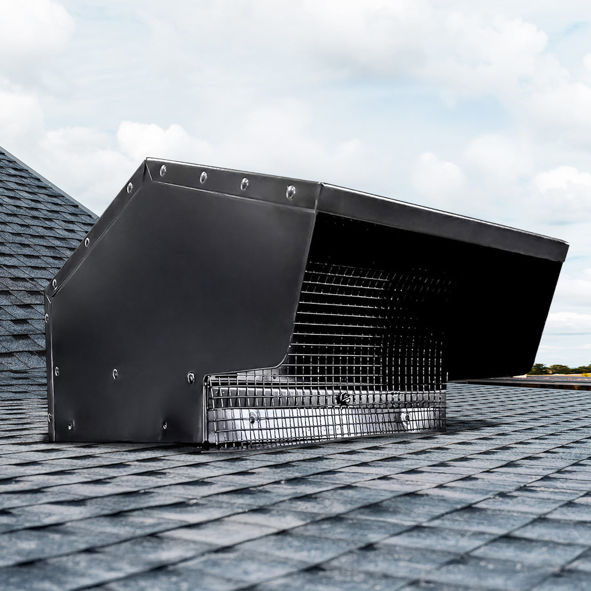 Builder's Best Galvanized Steel Roof Vent Cap with Removable Screen (Open Box) - VMInnovations