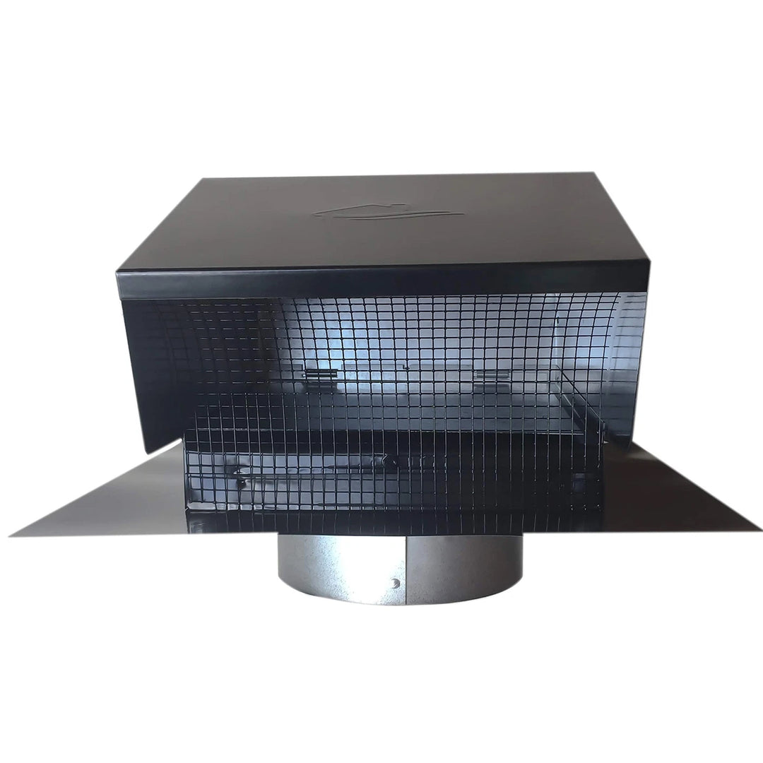 Builder's Best Galvanized Steel Roof Vent Cap with 6" Collar & Removable Screen