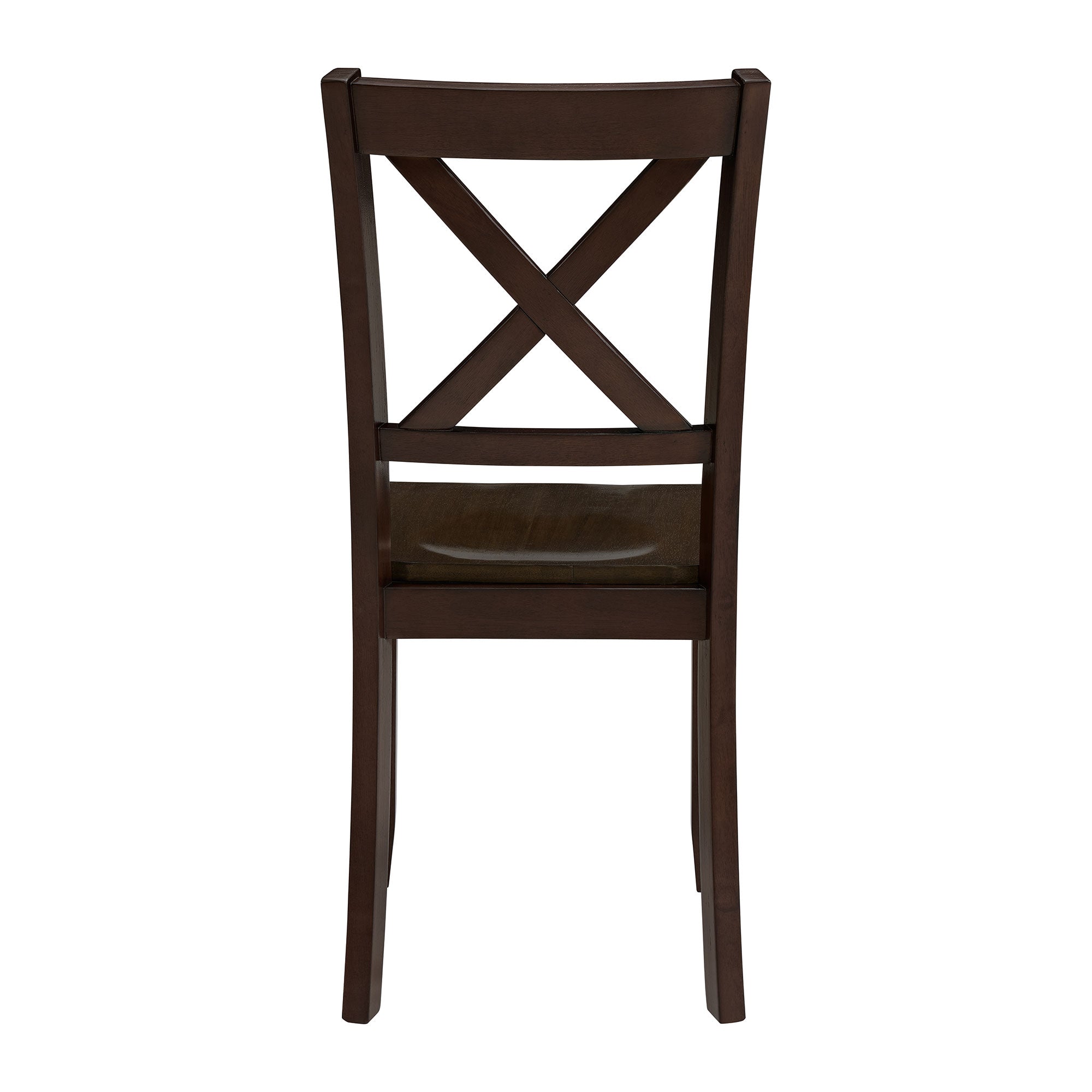 ROME + OAK Farmhouse Dining Set with 40" Round Table and 4 Chairs, Dark Brown
