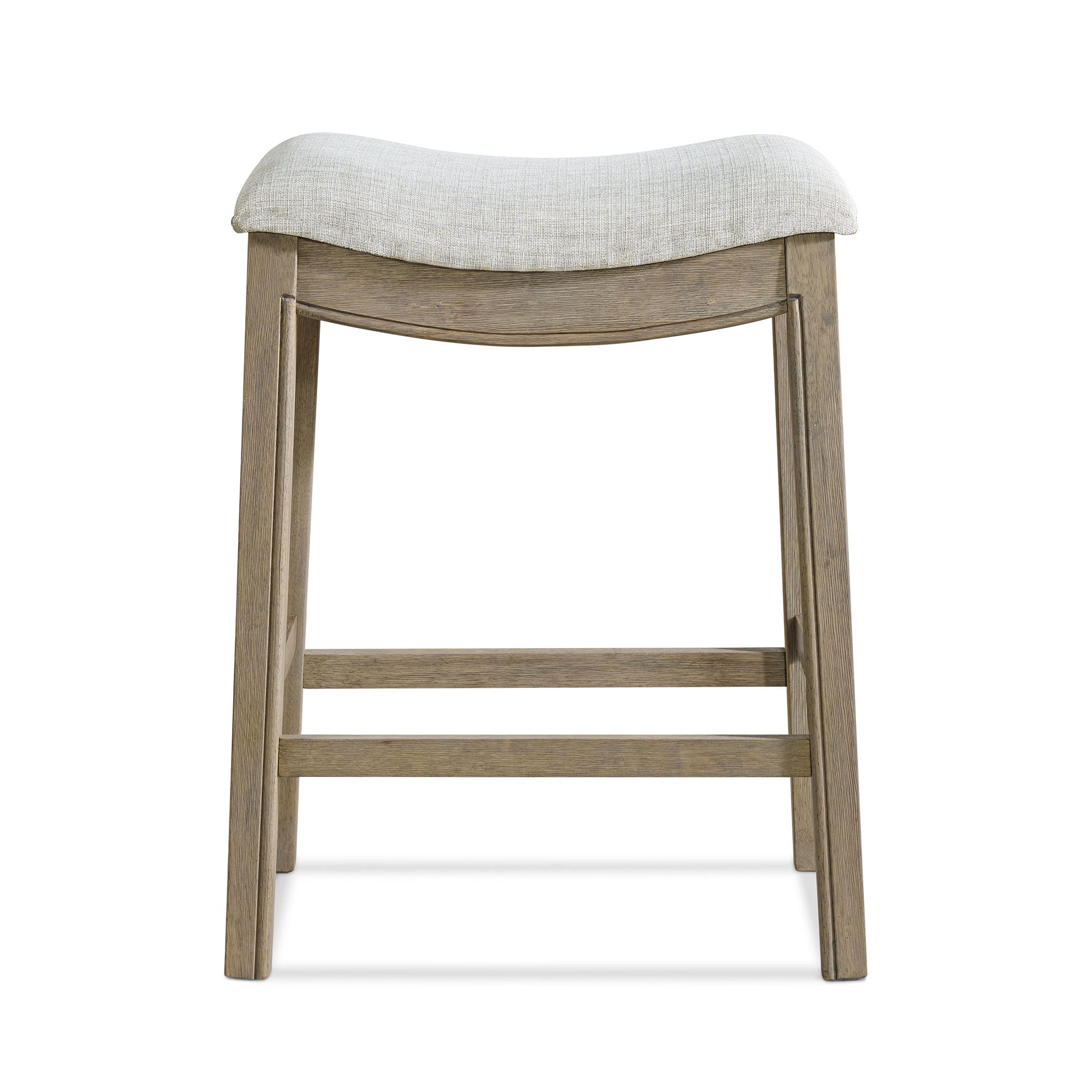 ROME + OAK Parker Backless Saddle Kitchen Counter Stool, Reclaimed Oak(Open Box) - VMInnovations