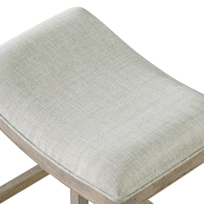 ROME + OAK Parker Backless Saddle Counter Stool, Reclaimed Oak, Grey, 2 Pack