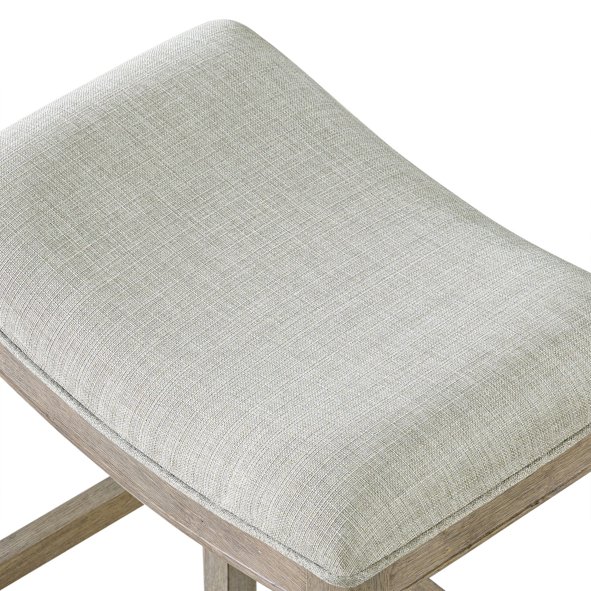 ROME + OAK Parker Backless Saddle Counter Stool, Reclaimed Oak, Grey, 3 Pack