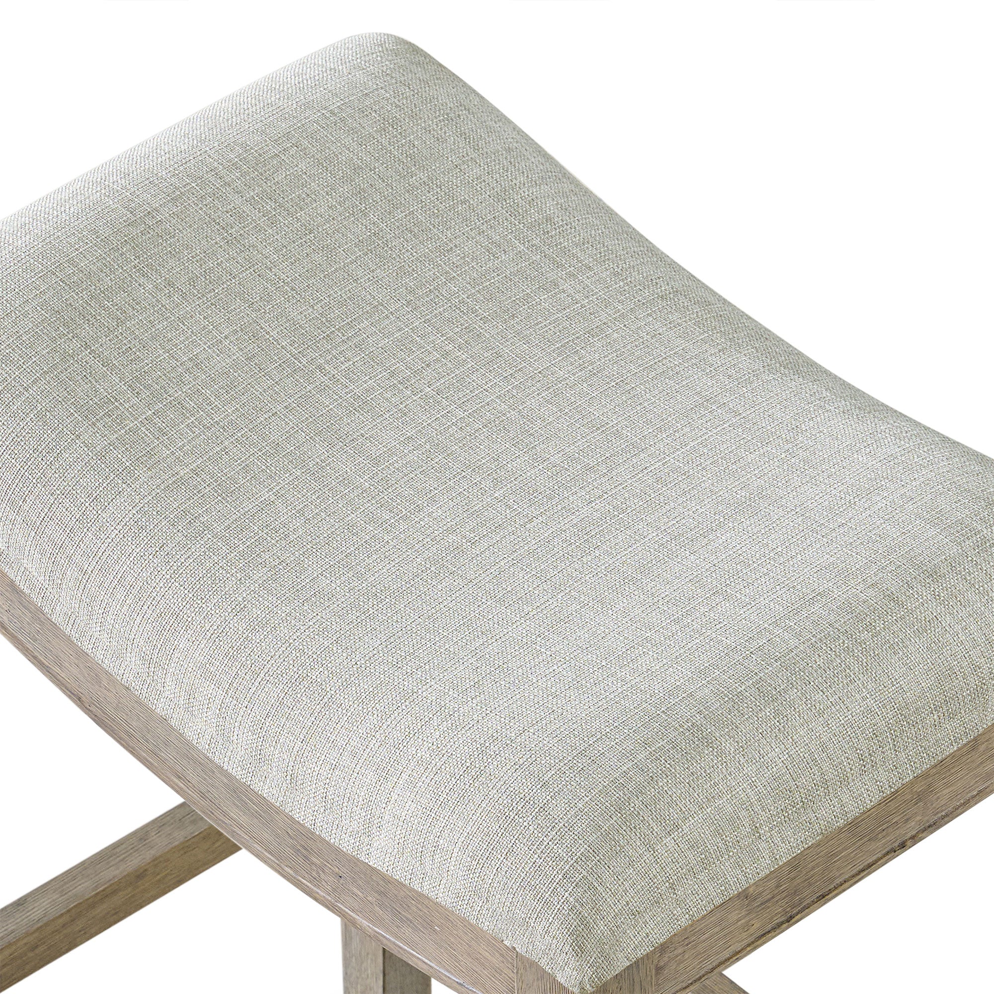 ROME + OAK Parker Backless Saddle Kitchen Counter Stool, Reclaimed Oak(Open Box) - VMInnovations