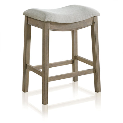 ROME + OAK Parker Backless Saddle Kitchen Counter Stool, Reclaimed Oak(Open Box) - VMInnovations