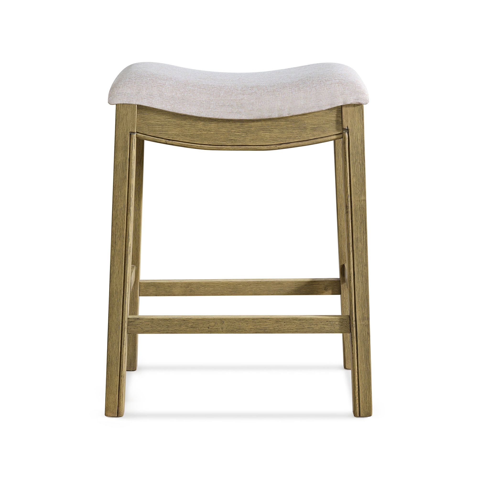 ROME + OAK Parker Backless Saddle Kitchen Counter Stool, Natural (Open Box) - VMInnovations