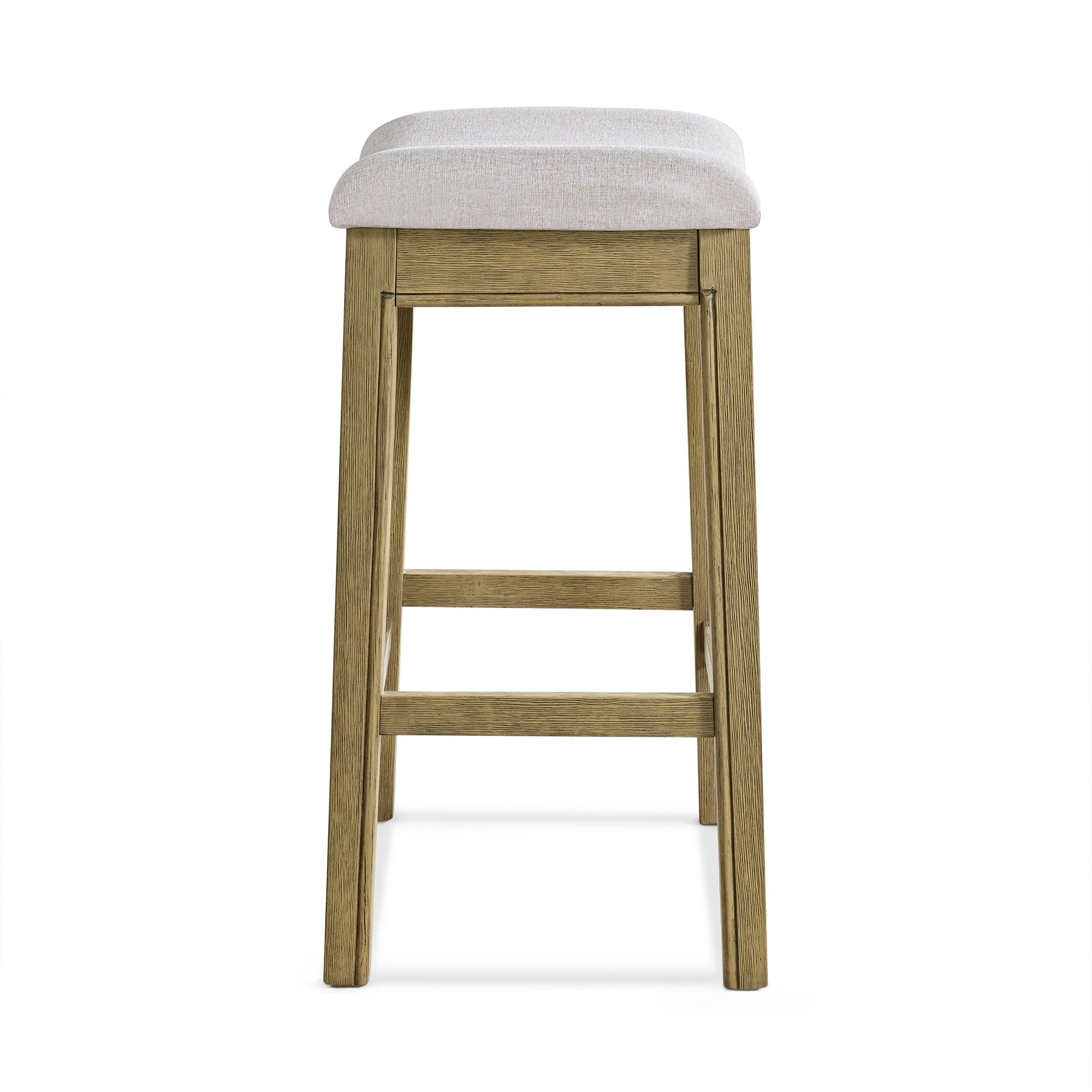 ROME + OAK Parker Backless Saddle Kitchen Counter Stool, Natural (Open Box) - VMInnovations