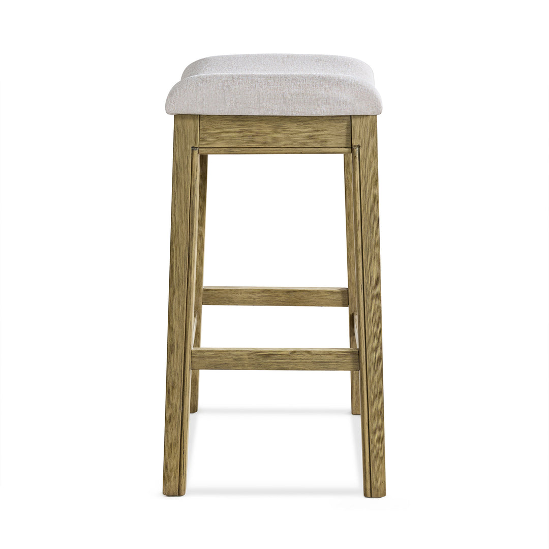 ROME + OAK Parker Backless Saddle Kitchen Counter Stool, Natural (Open Box)