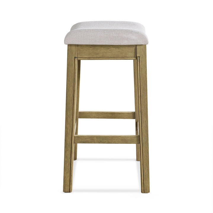 ROME + OAK Parker Backless Saddle Kitchen Counter Stool, Natural (Open Box)