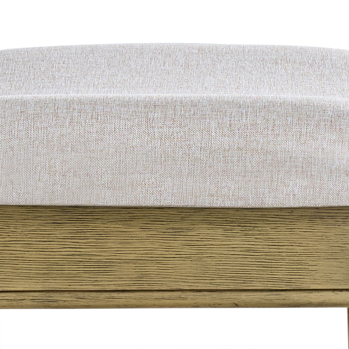 ROME + OAK Parker Backless Saddle Kitchen Counter Stool, Natural (Open Box)