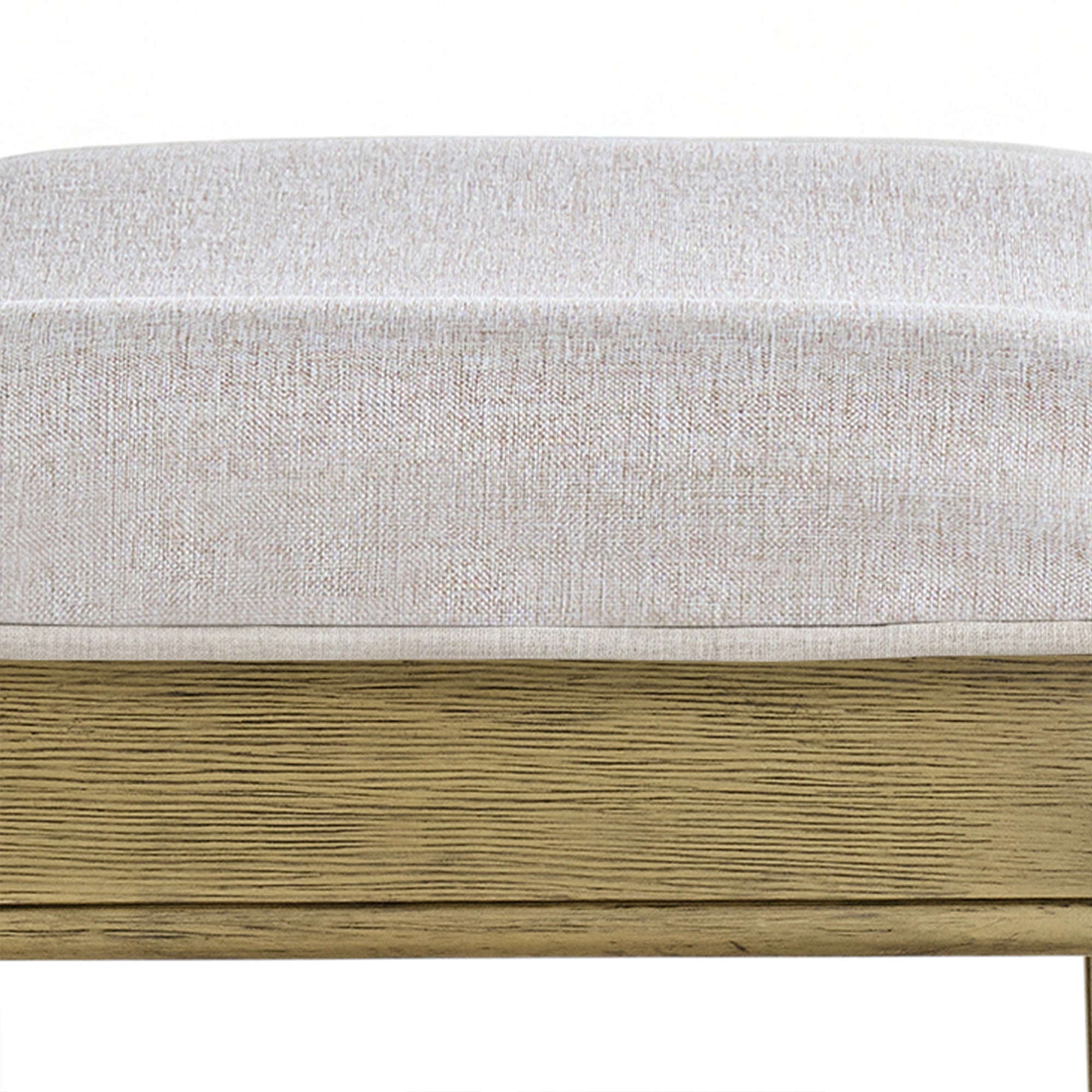 ROME + OAK Parker Backless Saddle Kitchen Counter Stool, Natural, Cream Upholstery (For Parts)